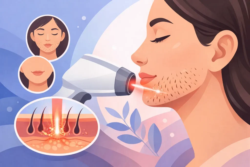 Laser Hair Removal for PCOS Facial Hair
