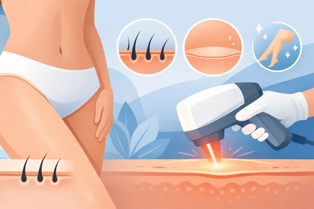 Laser Hair Removal Results After Six Sessions