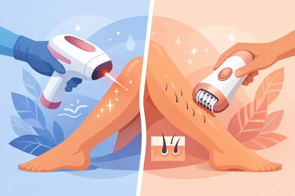 Laser Hair Removal vs Epilator